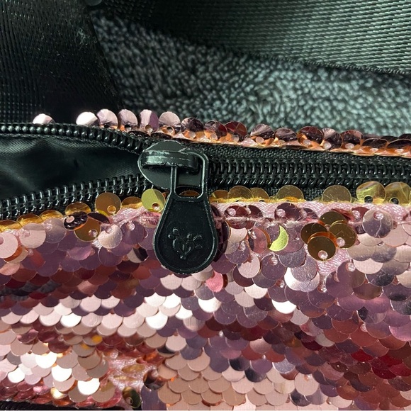 Justice Sequin Cheer bag black and Pink. - Picture 4 of 7